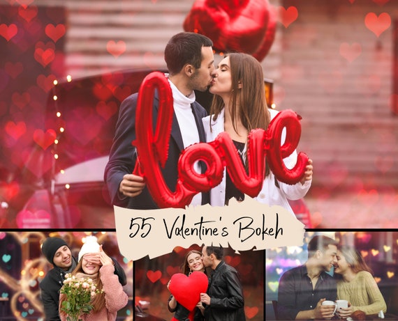 55 Valentine's Day heart bokeh