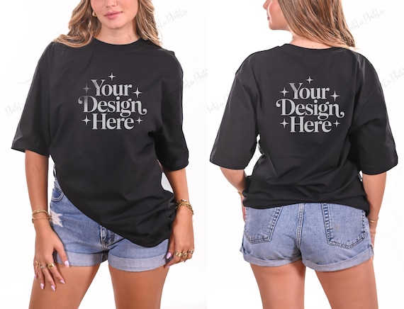 Black Comfort Colors 1717 Mockup Tshirt Mockup