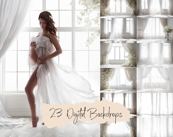 23 fondos digitales con cortinas retroiluminadas para ventanas