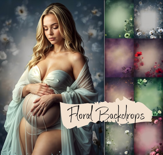 30 Floral Backdrops,  Digital Floral Overlays, Maternity Backdrops ,Studio Backdrops Overlays, JPG