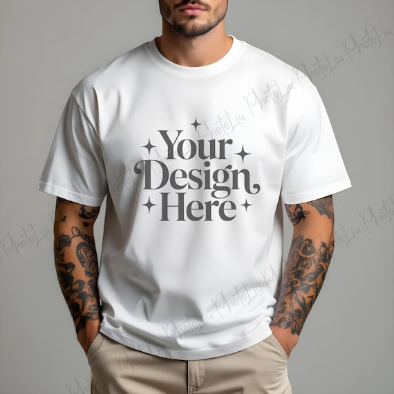 Bella Canvas 3001 White Tshirt Mockup