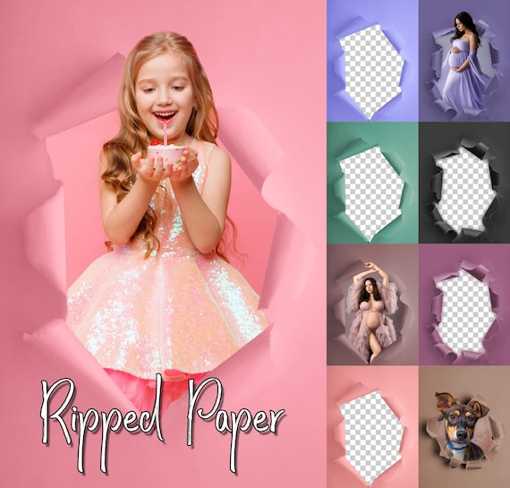 84 Ripped Paper PNG Digital Backdrops Overlay, Maternity Overlay, Weddind Portret, Newborn Overlay Studio, Photoshop Overlay Torn paper