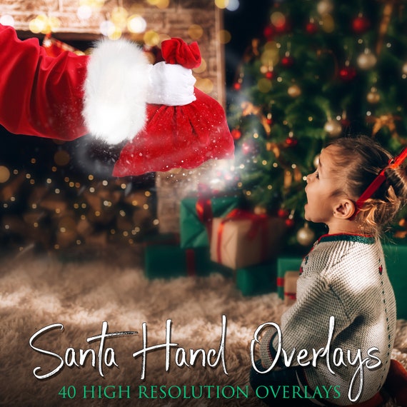 40 Santa hand photoshop overlays PNG