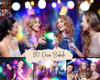 50 Light Party bokeh overlays