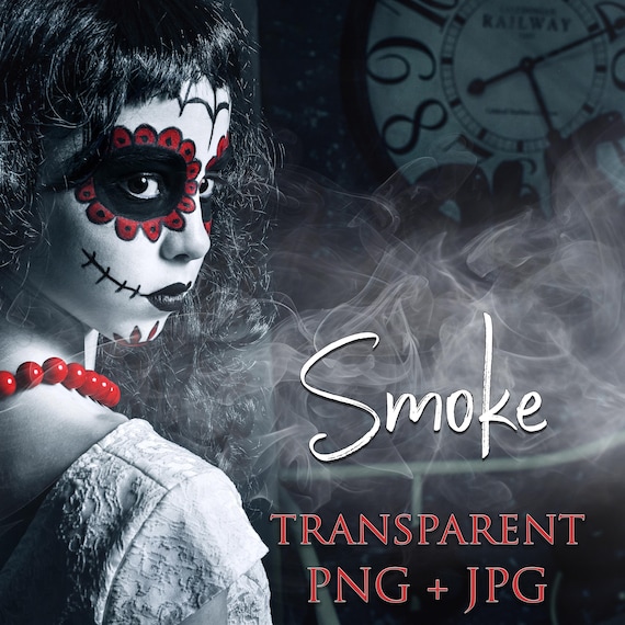 60 Smoke Halloween photoshop overlays PNG + JPG