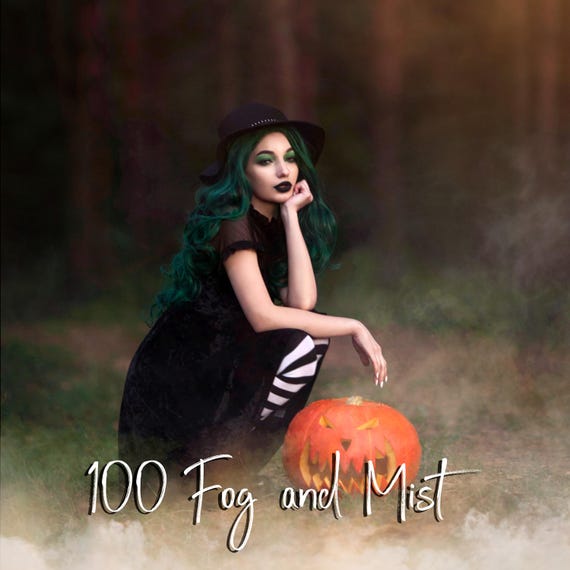 100 Halloween Fog and Mist photoshop overlays