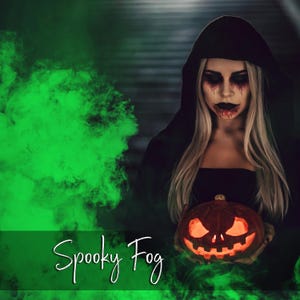 Gruselige Nebel Overlays: Halloween Foto Effekte PNG + JPG