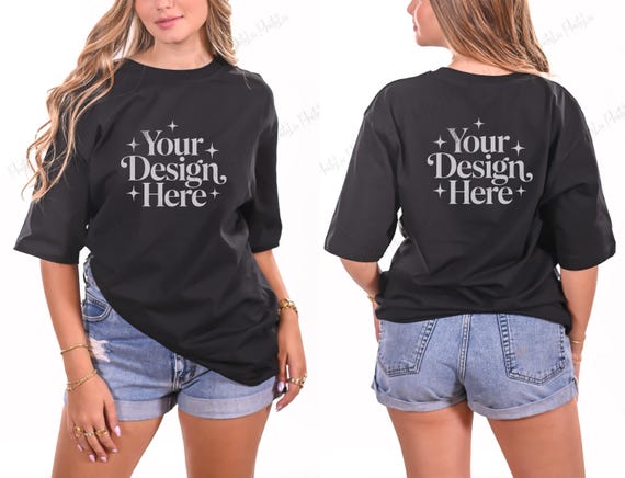 Black Comfort Colors 1717 Mockup Tshirt Mockup