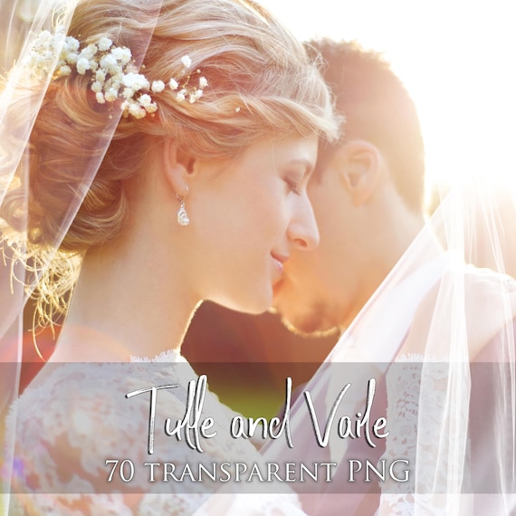 70 Tulle and veil overlays, Tulle Overlays Maternity, Wedding flying fabric, Photoshop overlay, Transparent PNG + JPG