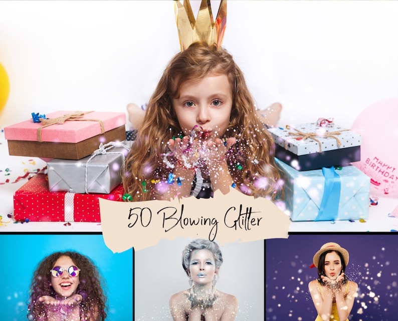 50 Blowing glitter overlays image 1