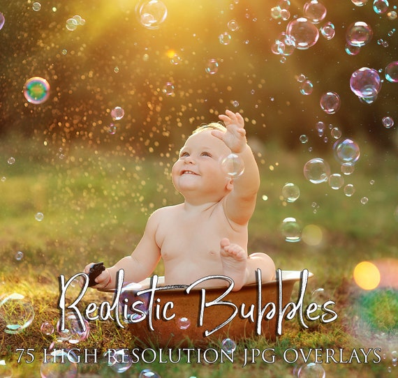 75 Realistic bubbles overlays