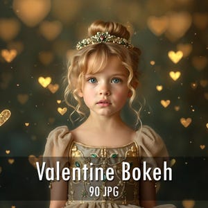 90 Valentine Hearts Bokeh Light Photo Overlays