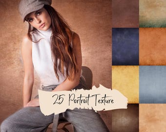 25 Fine Art Portrait Texture Photoshop Overlays, Textures for Photoshop, digital backdrop, JPG