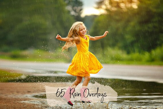 65 Realistic Rain Photoshop Overlays