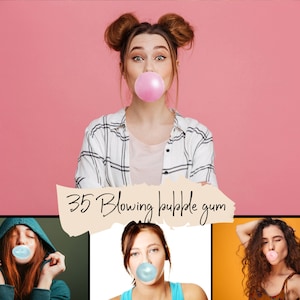 35 superpositions de chewing-gum soufflé