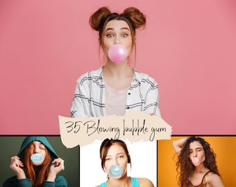 35 Blowing bubblegum overlays
