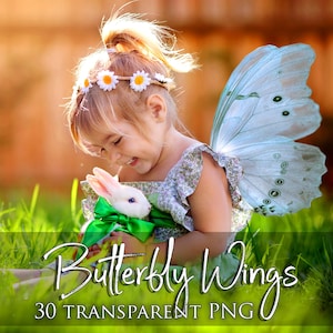 30 Butterfly wings overlays, Transparent PNG