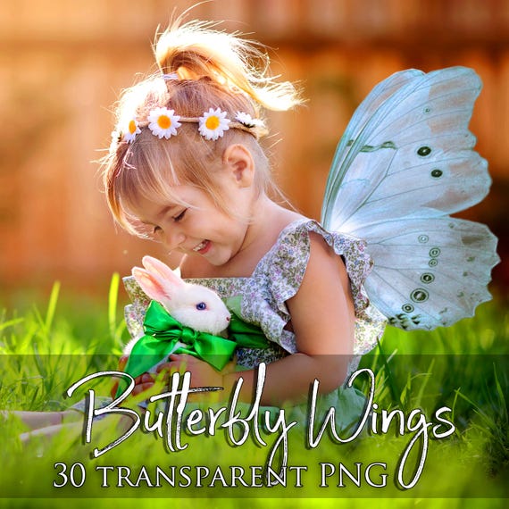 30 Butterfly wings overlays, Transparent PNG