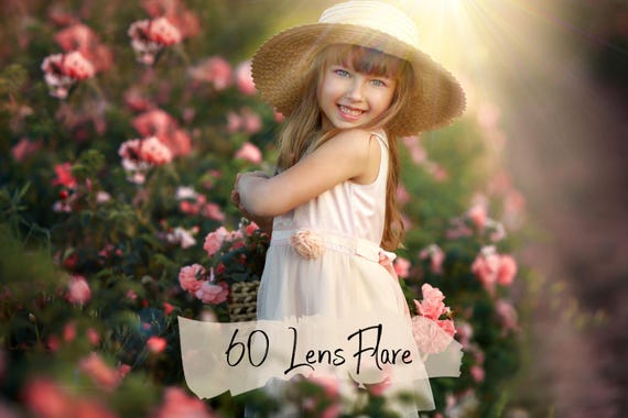 60 Lens flare overlays, sunlight overlays, photoshop overlays, Light and bokeh overlays, light effect photo overlays