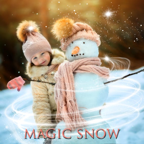 60 Magic snow snowflakes overlays, Christmas overlays