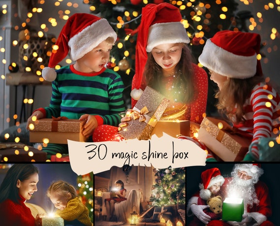 30 Christmas Magic shine box overlays