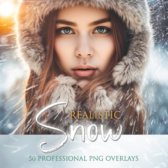 50 Snow overlays, realistic light snow overlays, falling snow overlays, transparent snow, PNG