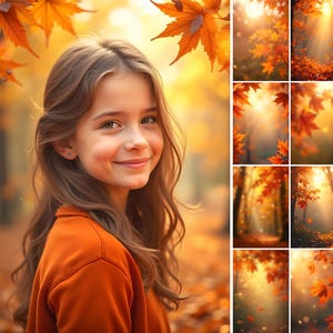 25 Autumn Bokeh Digital Photography Backdrops