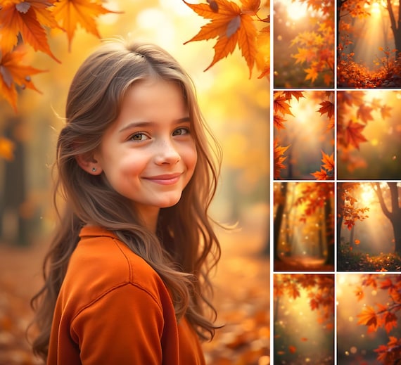 25 Autumn Bokeh Digital Photography Backdrops