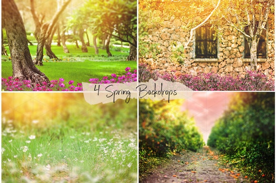 4 Spring high quality backdrops