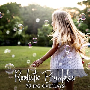 75 Realistic bubbles overlays, JPG file
