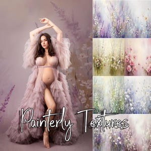 40 Floral Fine Art Portrait Texture, Digital Texture, Photography Digital Background, Photoshop Overlays, Painterly Textures