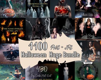 1100 + Halloween Huge Bundle Overlays (PNG & JPG Digital Download)