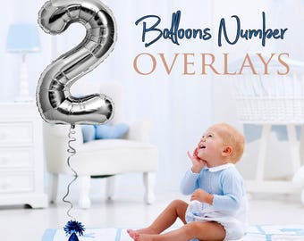 45 Balloon number overlays, PNG file, Transparent PNGs Clip Art
