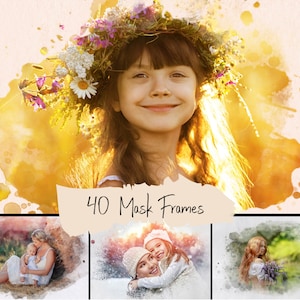 40 水彩画の肖像画のペイントマスクフレーム