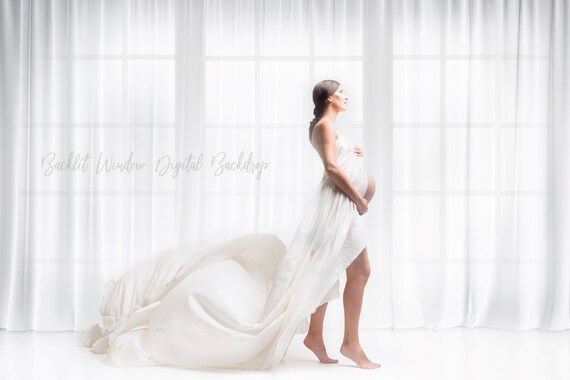 1 Backlit Window Digital Backdrop, Maternity photography