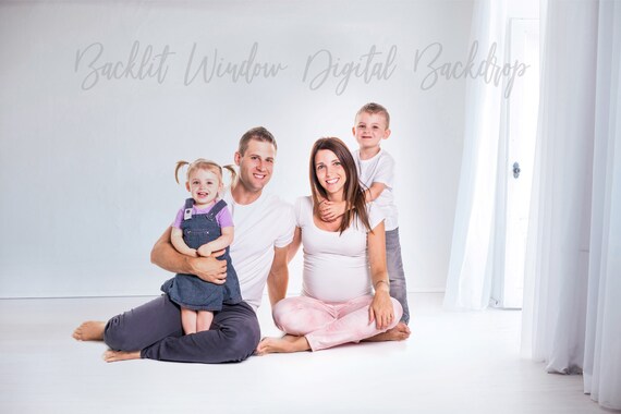 1 Backlit Window Digital Backdrop, Maternity photography