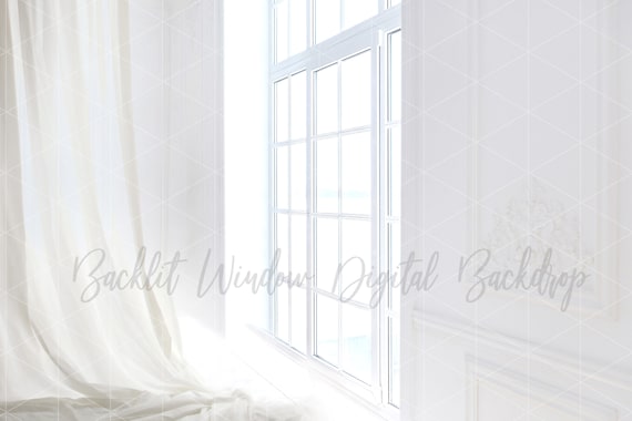 Maternity photography 2 Backlit Window Digital Backdrop