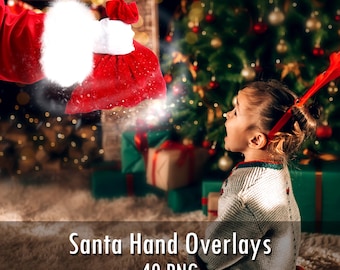 40 Santa hand photoshop overlays PNG