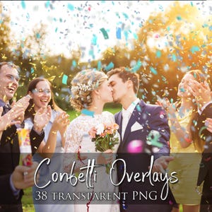 38 Confetti overlays transparent PNG