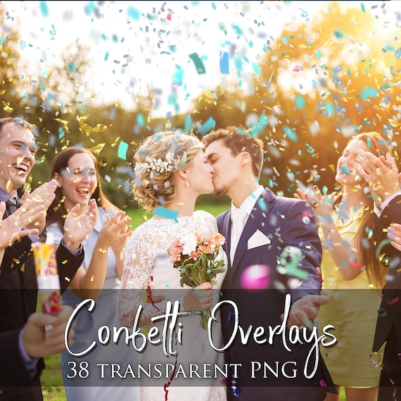 38 Confetti overlays transparent PNG