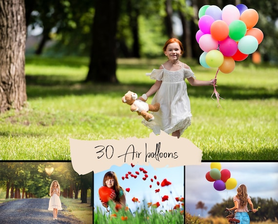 30 Balloon overlays, photoshop overlays