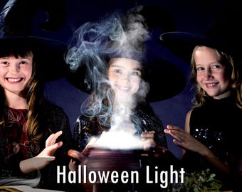 Halloween Magic Smoke and Light Overlays, Witch Cauldron, Book Effects, Photoshop Effects, Transparent PNG