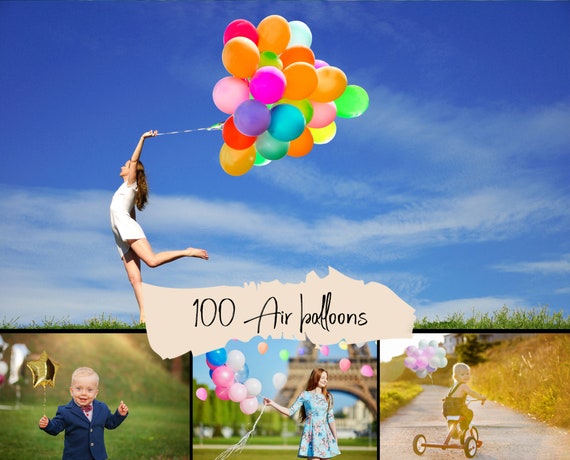 100 Balloons photoshop overlays