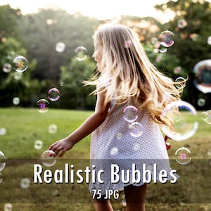 75 Realistic bubbles overlays, JPG file