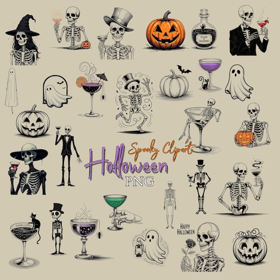 35 Halloween Clip Art - Halloween Clipart Spooky, Transparent PNG