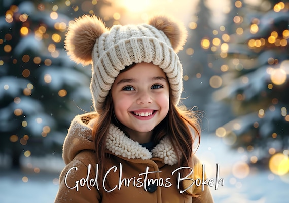 55 Gold Christmas Bokeh, Gold christmas overlays, Bokeh overlays, Christmas lights overlay, Photoshop overlay