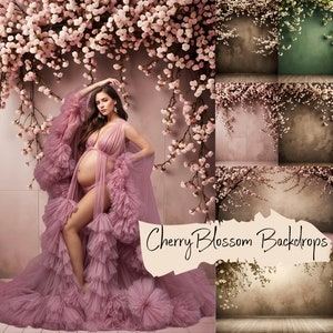 33 Sakura studio backdrops , Cherry blossoms backrops, Blooming spring backdrops, Pink blossom tree background, JPG