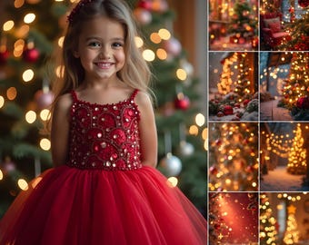 55 Christmas Bokeh Digital Photography Backdrops
