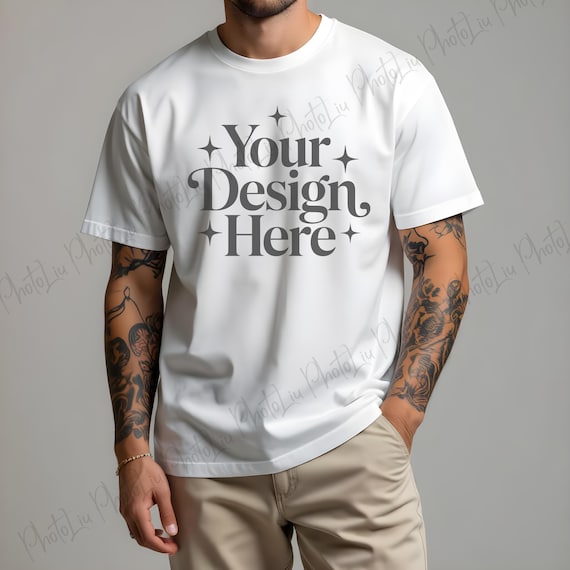 Bella Canvas 3001 White Tshirt Mockup