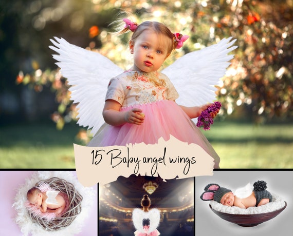 15 Baby angel wings overlays